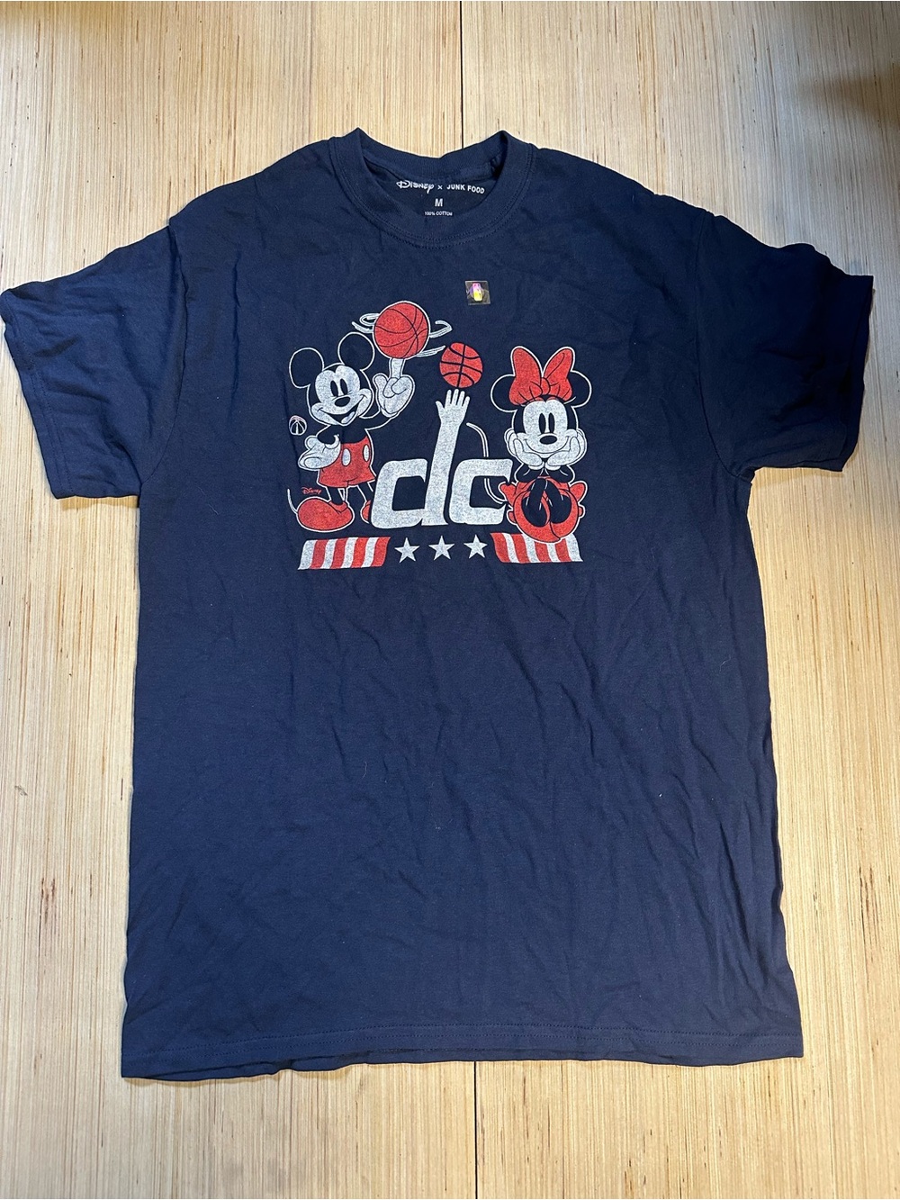 Disney Navy Mickey & Minnie DC Basketball Short Sleeve Tee